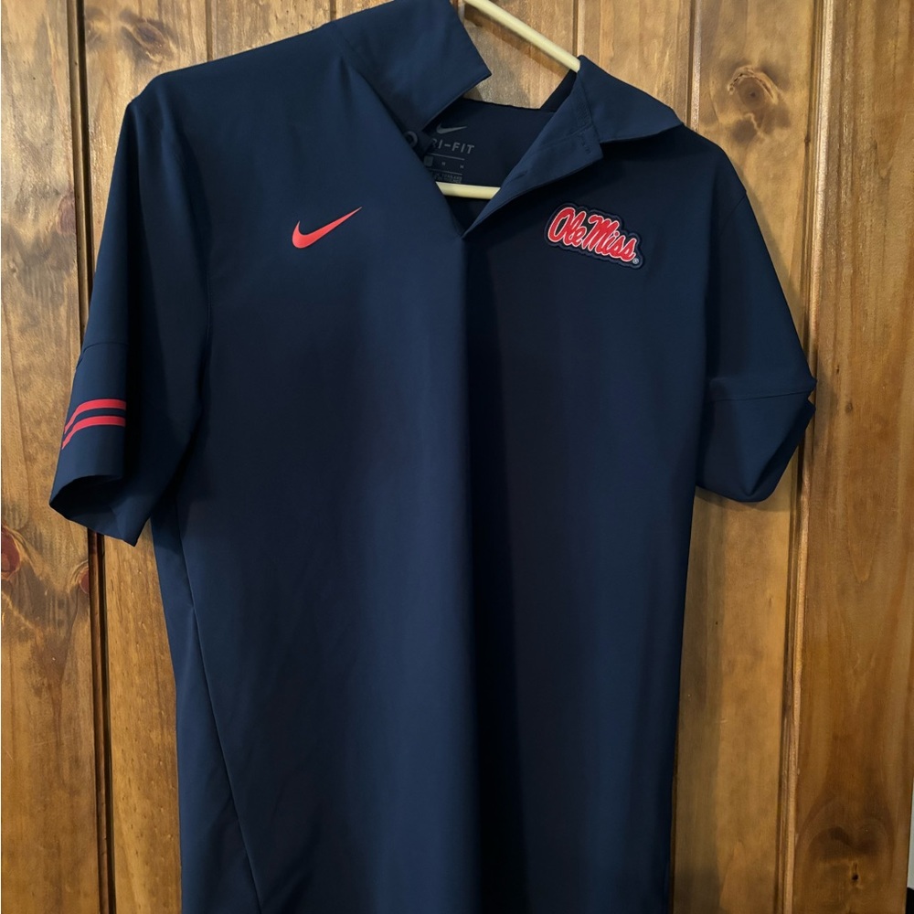 Nike Blue and Red Polo Shirt Athletic Performance